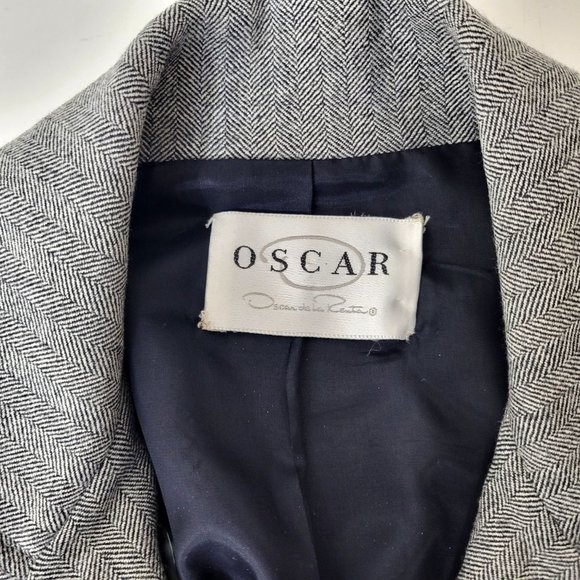 Vintage Oscar de la Renta Long Line Double Breasted Blazer Jacket - Picture 4 of 4